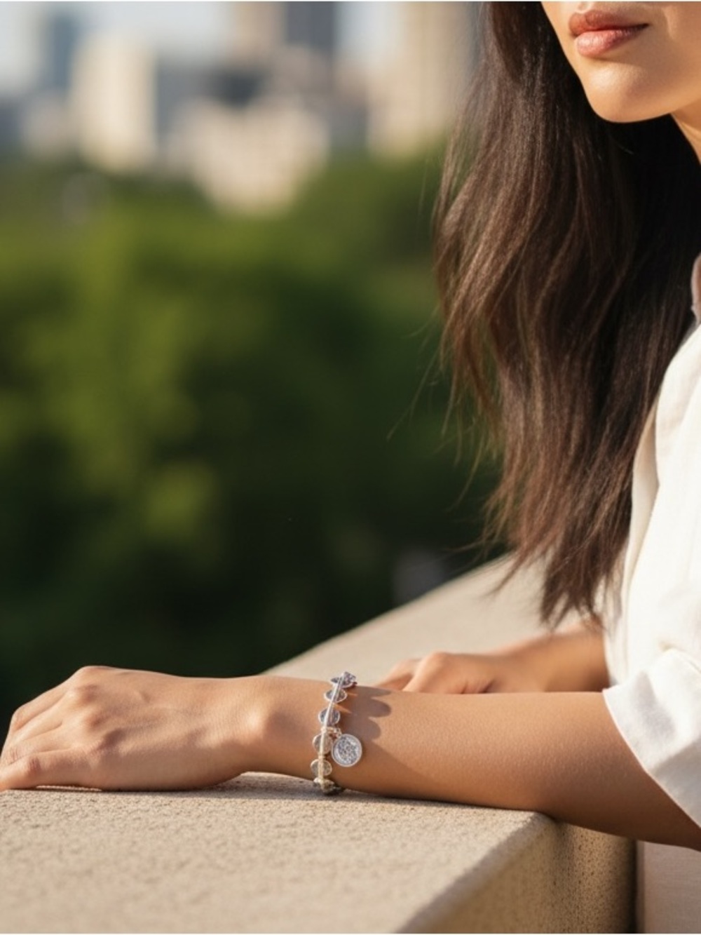 Hamsa Charm Beaded Bracelet - Women Jewelry